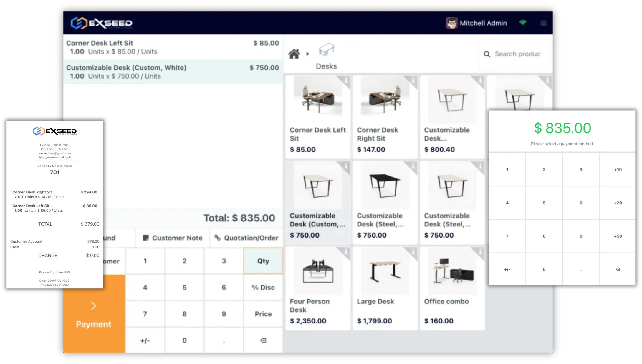 Exseed POS System Dashboard