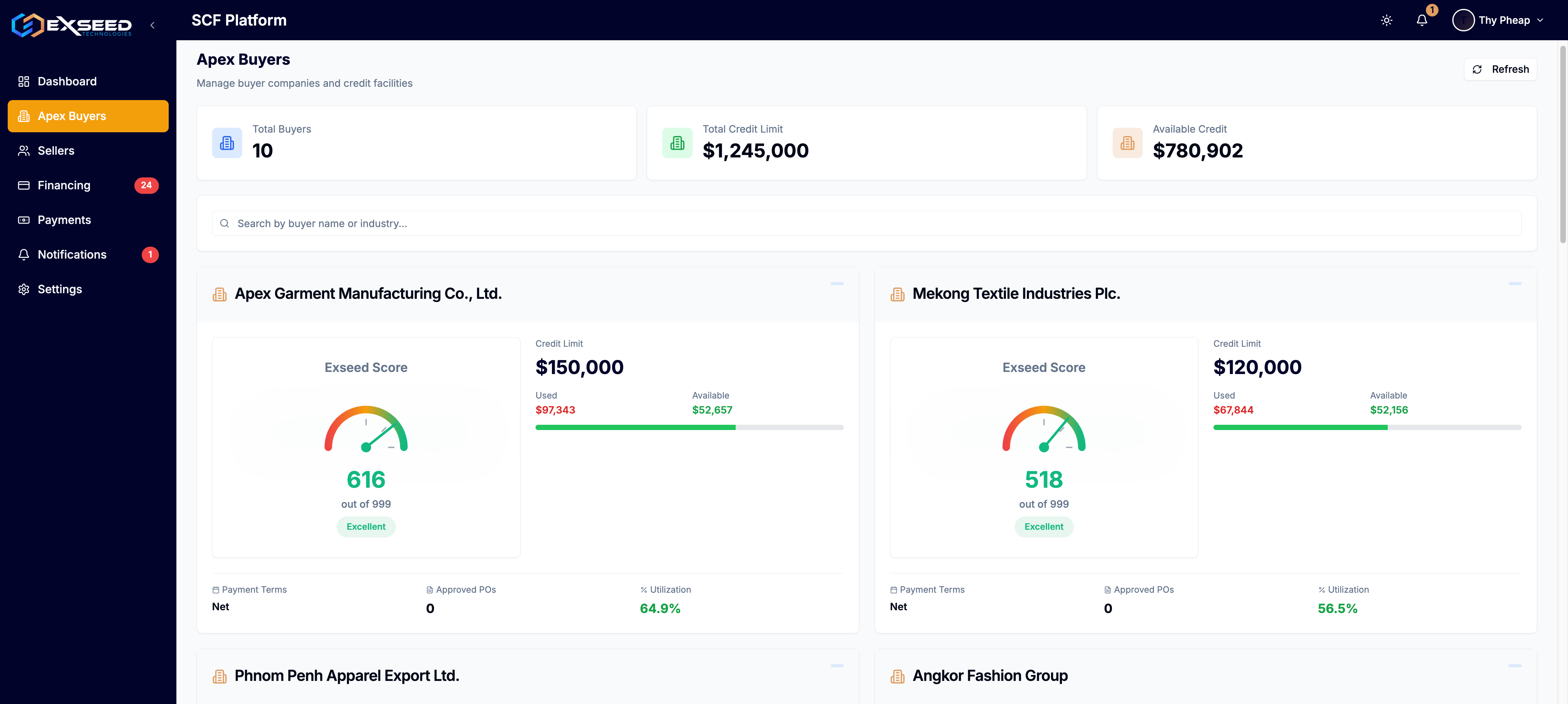 Exseed Credit Scoring Dashboard